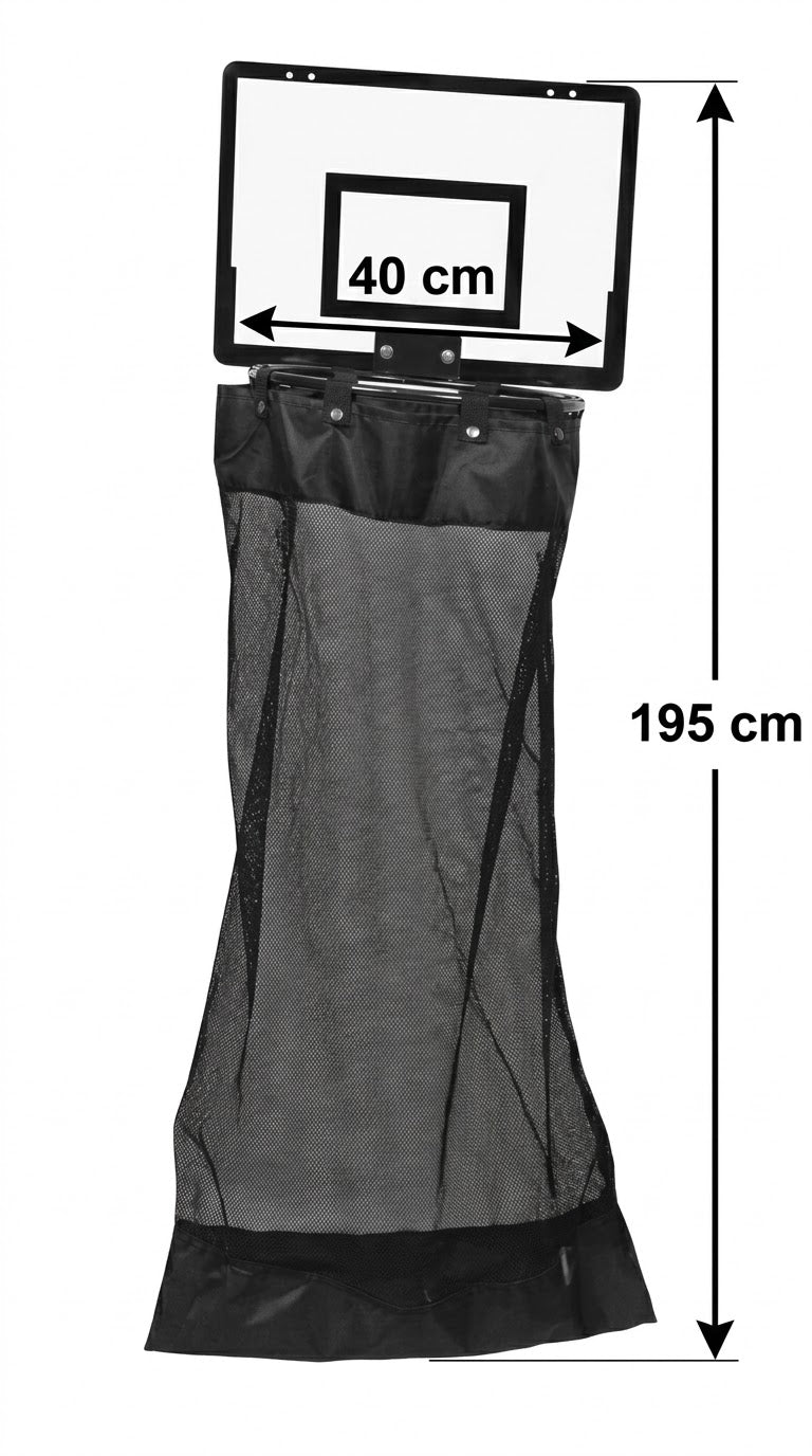 Medidas de la canasta: aro de 40 cm y 195 cm de largo